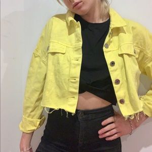 Yellow denim jacket